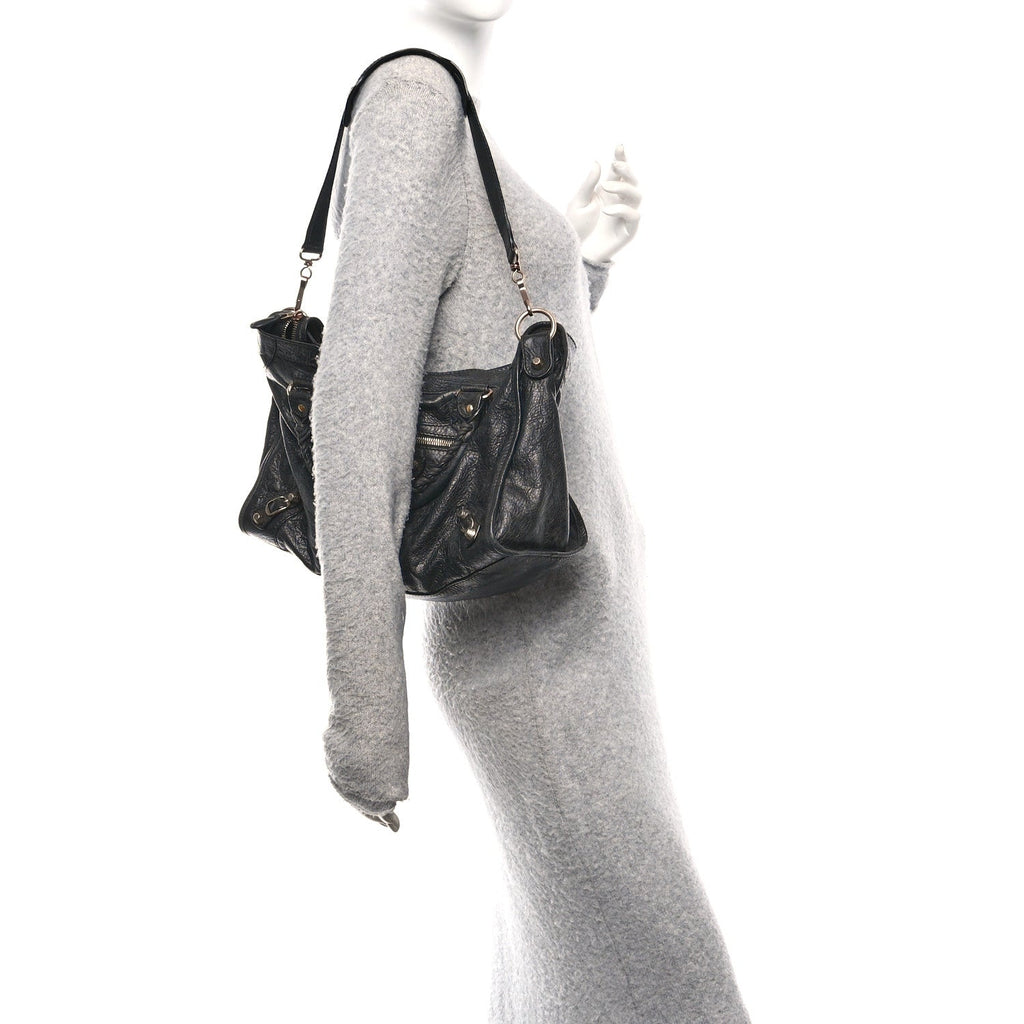 Balenciaga Agneau Giant 12 Rose Gold Hardware City Black