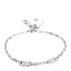 Gucci Sterling Silver Double G Charm Bracelet
