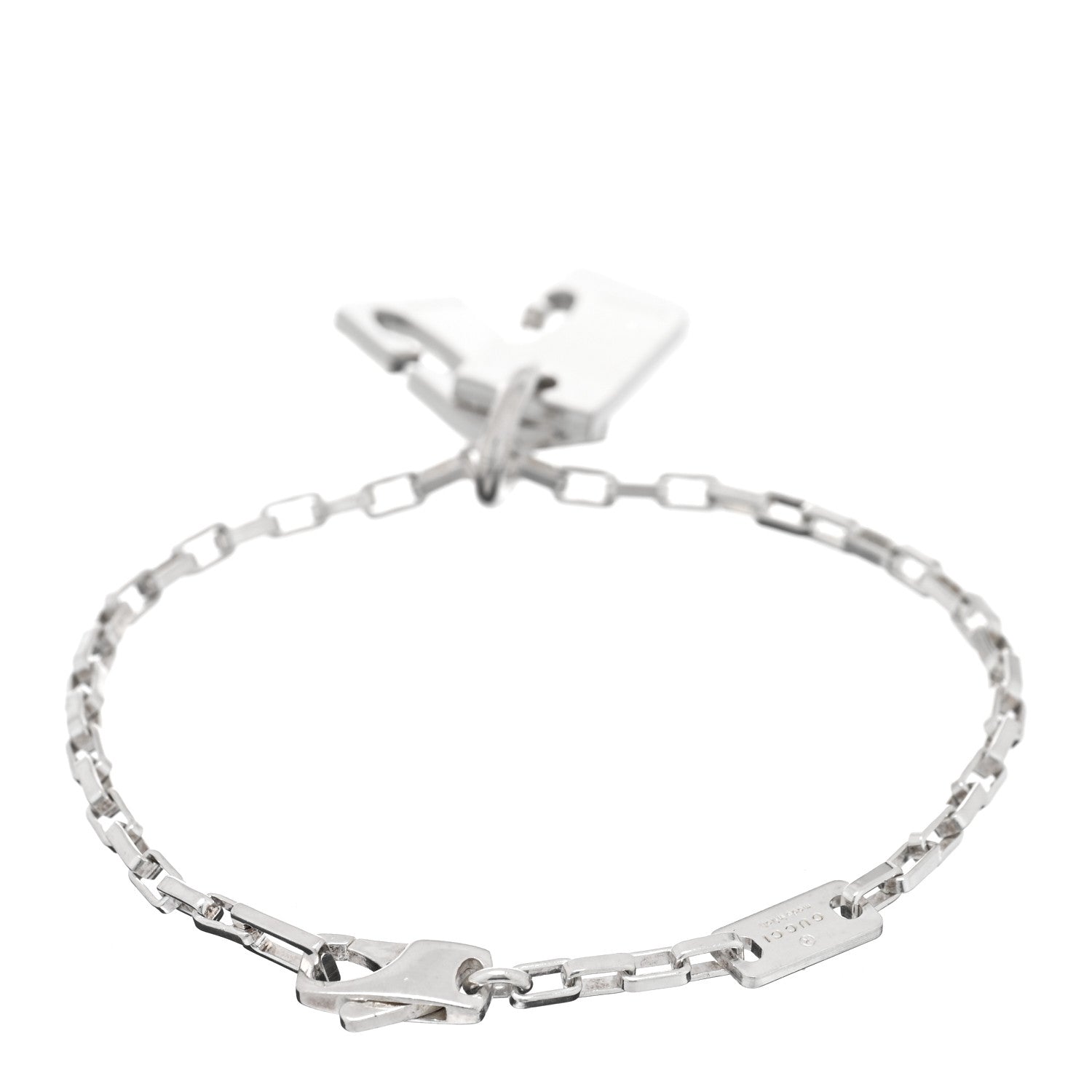Gucci Sterling Silver Double G Charm Bracelet