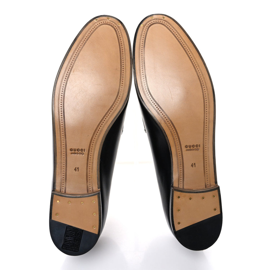 Gucci Calfskin Womens Jordaan Loafers 41 Black