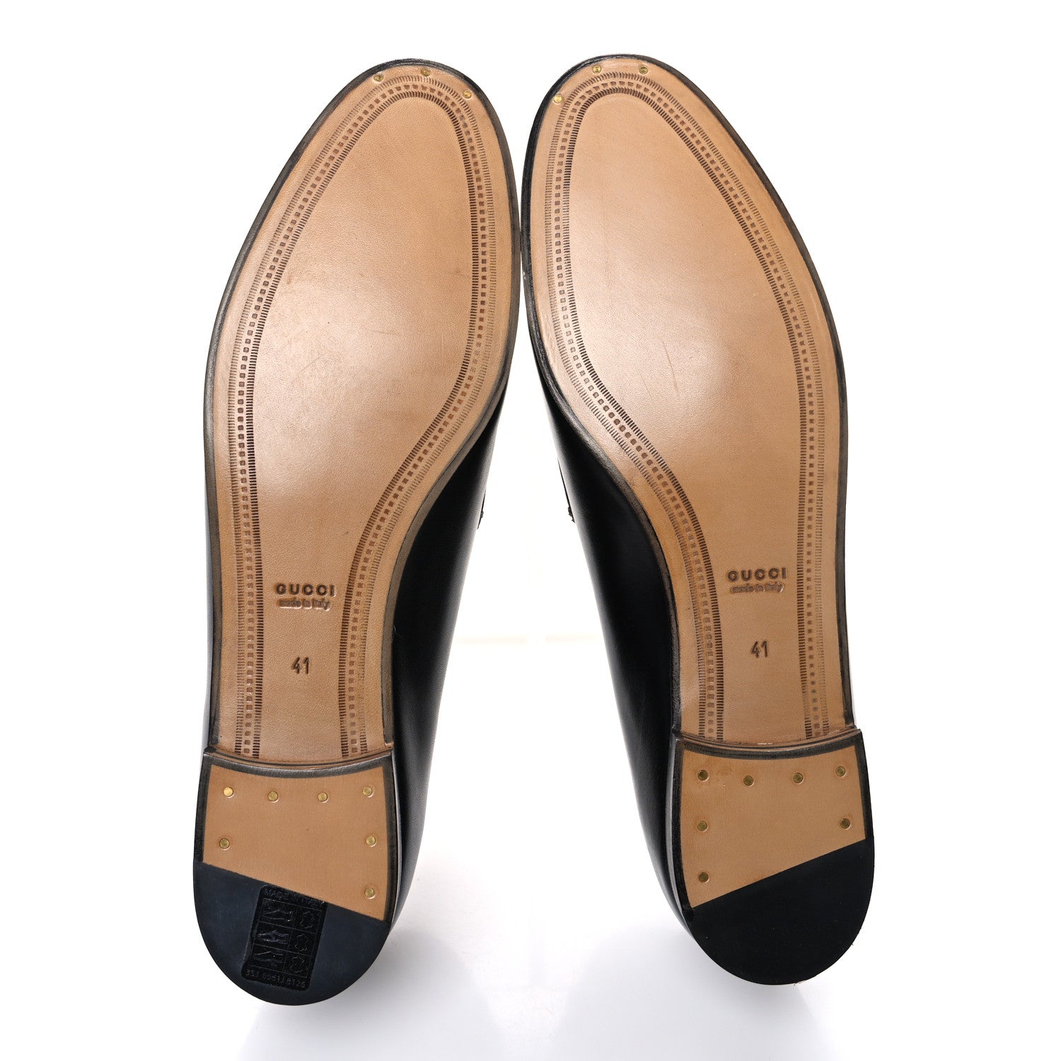Gucci Calfskin Womens Jordaan Loafers 41 Black