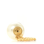Christian Dior Pearl Crystal Heart Tribal Earrings Gold Multicolor