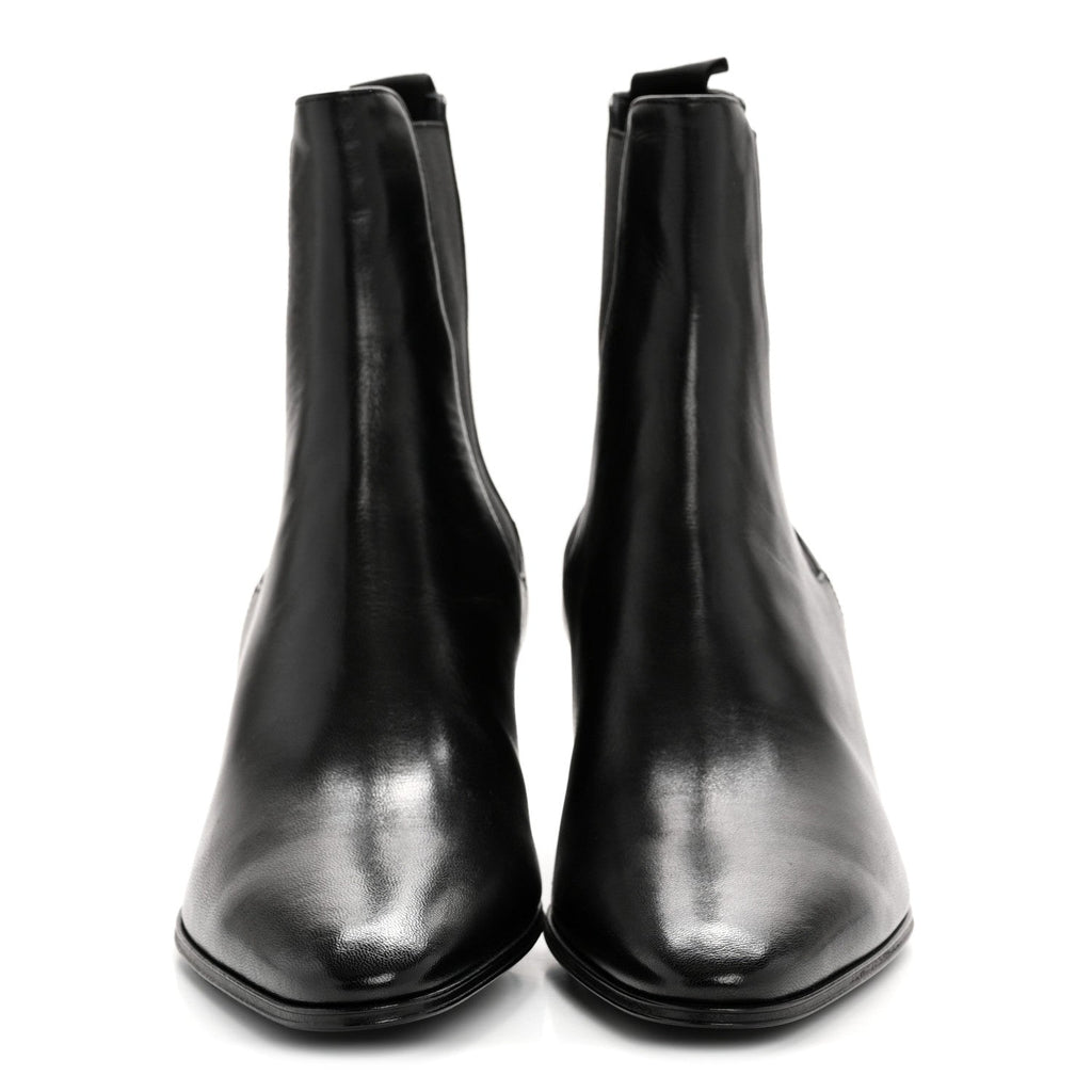 Saint Laurent Incrociato Muriel Vassili 60 Ankle Zip Boots 36 Black