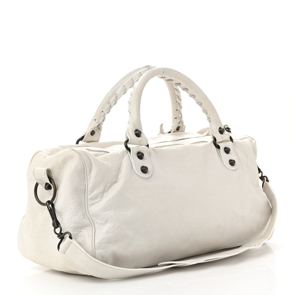 Balenciaga Agneau Classic Hardware Twiggy White