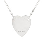 Gucci Sterling Silver Trademark Heart Pendant Necklace