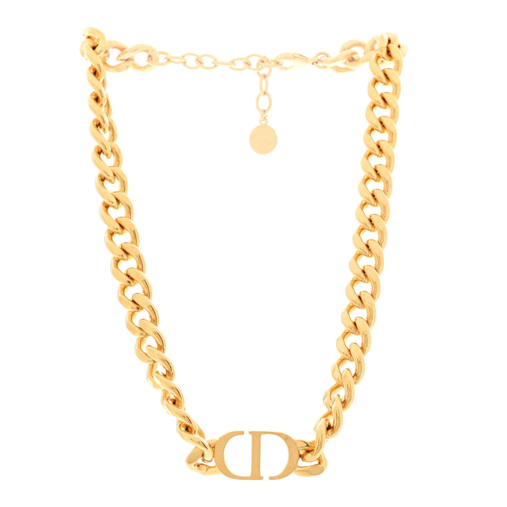 Christian Dior Metal 30 Montaigne Necklace Gold