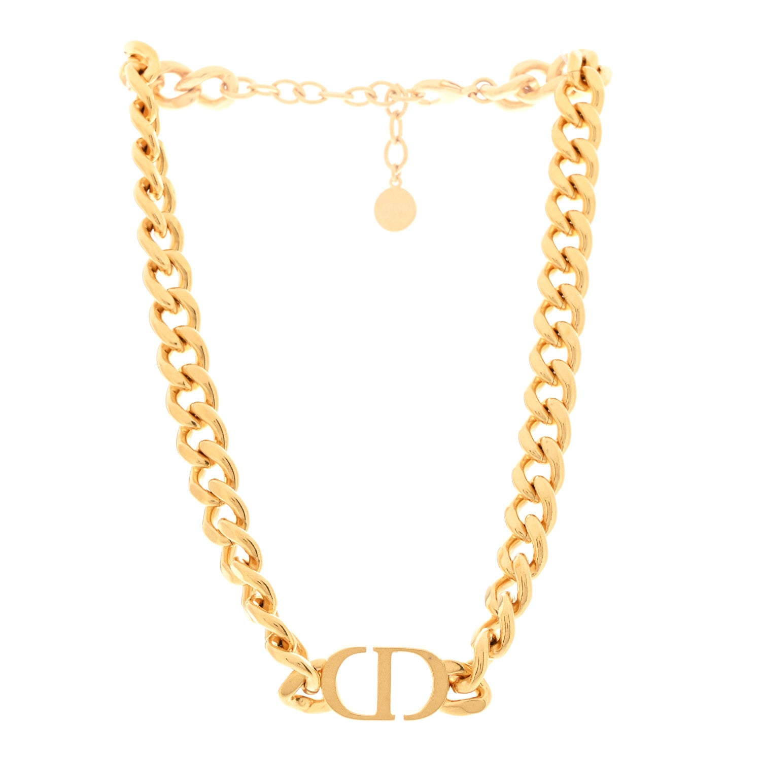 Christian Dior Metal 30 Montaigne Necklace Gold