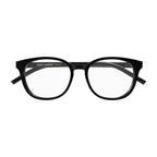 Saint Laurent Eyeglasses Round Full Rim, Transparent Beige Frame and Clear Demo Lenses Lens SLM111004