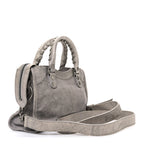 Balenciaga Agneau Marble Hardware Mini City Grey
