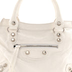 Balenciaga Arena Storico Classic Silver Hardware Small Le City  Optic White