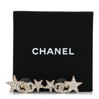 Chanel Crystal Star CC Earrings Gold