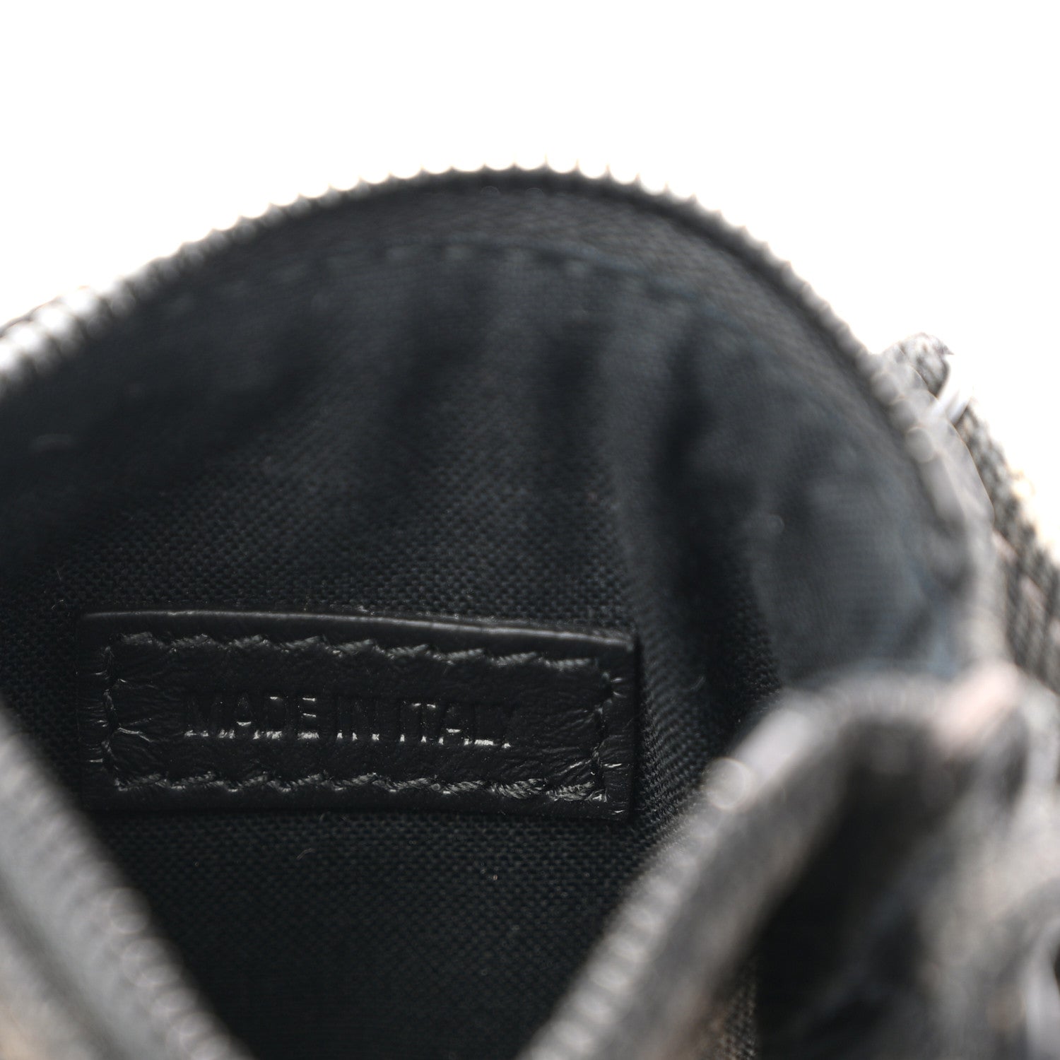 Balenciaga Denim Crystal Coin Purse Black