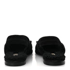 Chanel Suede Calfskin CC Slingback Loafers 37.5 Black