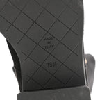 Chanel Suede Quilted Lace Up Combat Boots 38.5 Black