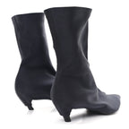 Balenciaga Jersey Crepe Pointed Toe Knife Booties 40 Black