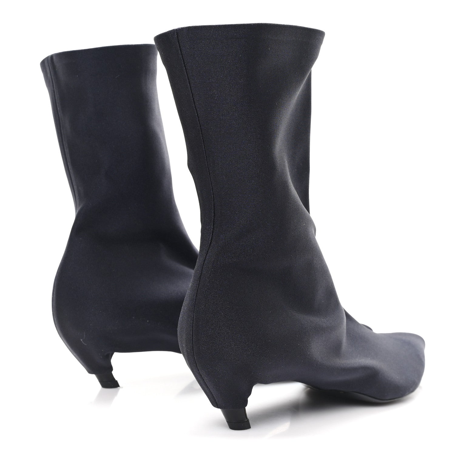 Balenciaga Jersey Crepe Pointed Toe Knife Booties 40 Black