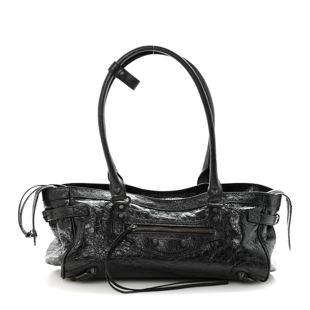 Balenciaga Agneau Arena Classic Hardware East West Le City Black