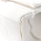 Balenciaga Denim Patchwork Small Hourglass Top Handle Bag White