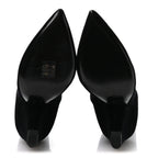 Saint Laurent Velvet Niki 105 Thigh High Boots 37.5 Black