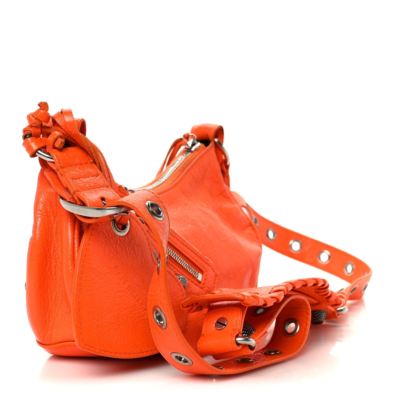 Balenciaga Agneau Arena Le Cagole Shoulder Bag XS Orange