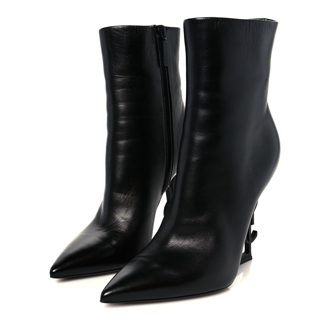 Saint Laurent Nappa Vendome Opyum 110 Ankle Boots 39.5 Black