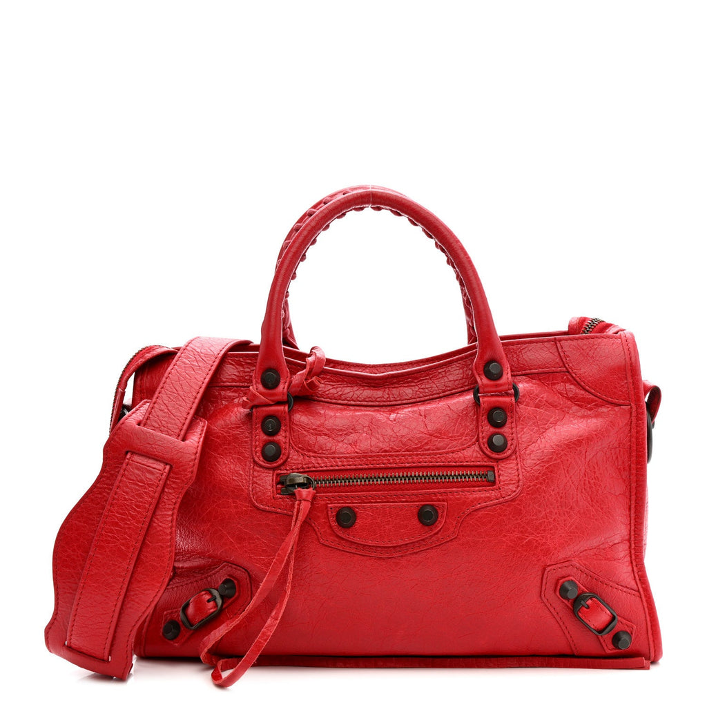 Balenciaga Agneau Classic Hardware S City Rouge Cardinal