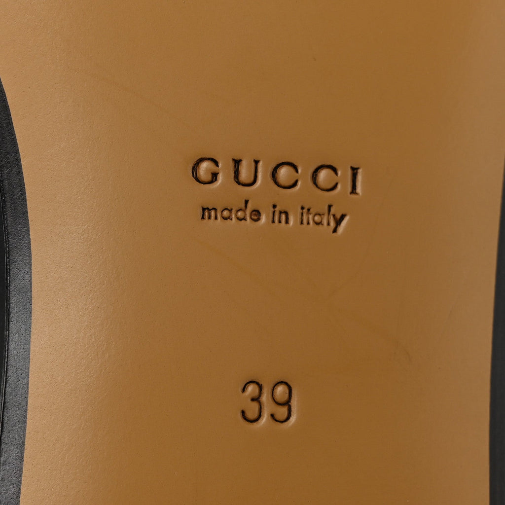 Gucci Calfskin Womens Jordaan Loafers 39 Black