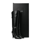 Saint Laurent Lambskin Koller 110 Tall Boots 36.5 Black