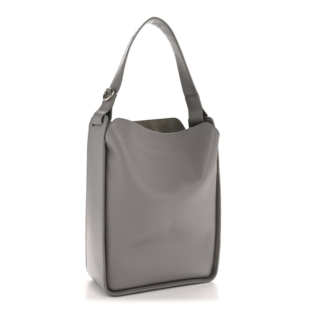 Balenciaga Calfskin Logo Embossed Small Tool 2.0 North-South Tote Balenciaga Grey