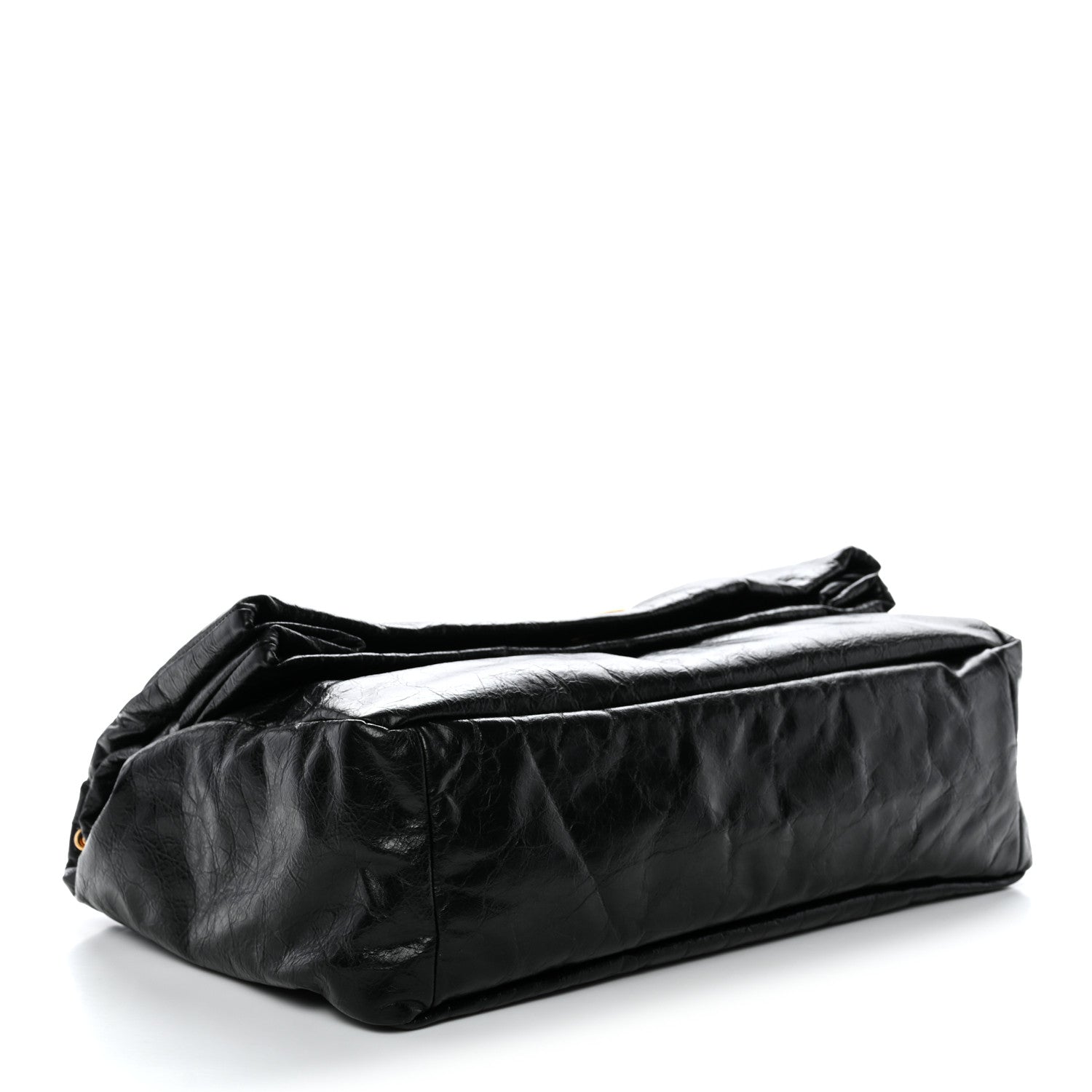 Balenciaga Arena Calfskin Medium Monaco Chain Shoulder Bag Black