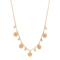 Christian Dior 18K Yellow Gold Diamond Mother of Pearl Rose Des Vents 5-Station Necklace