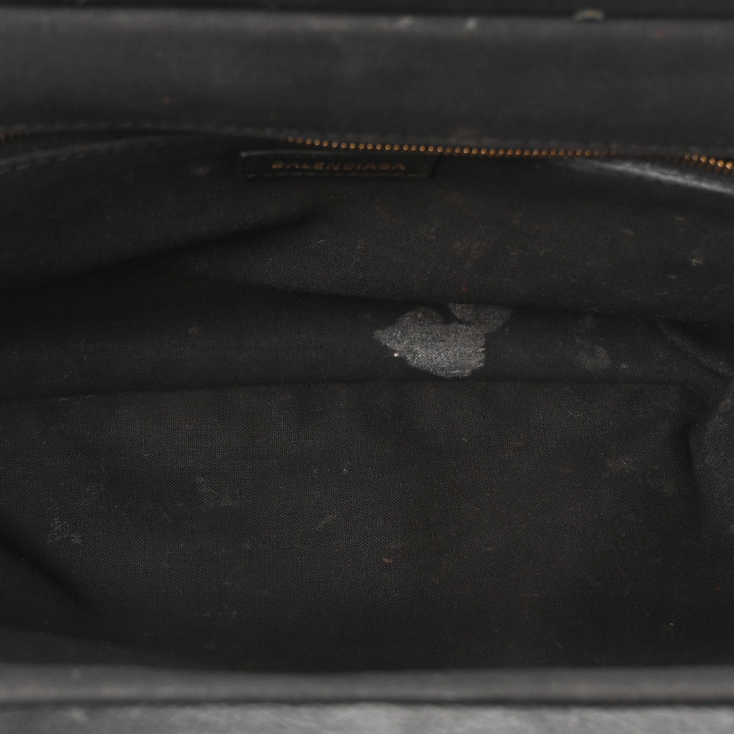 Balenciaga Grained Calfskin Logo XL Cloud Clutch Black