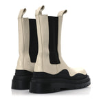 Bottega Veneta Calfskin The Tire Chelsea Boots 39 Sea Salt Black