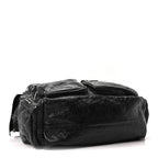 Balenciaga Agneau Arena Superbusy Large Sling Zip Shoulder Bag Black