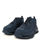 Balenciaga Fabric Mesh Clear Sole Fluo Mens Triple S Sneakers 40 Ombre Blue