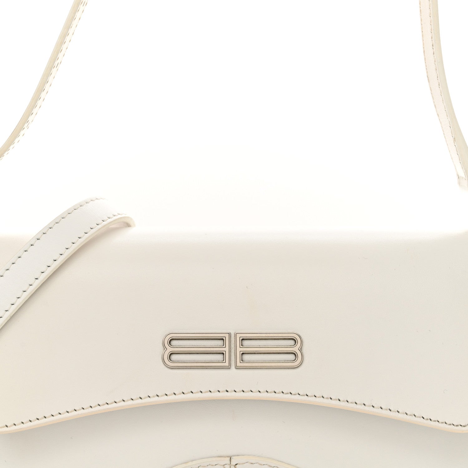 Balenciaga Box Calfskin Small XX Flap Stretch Bag White