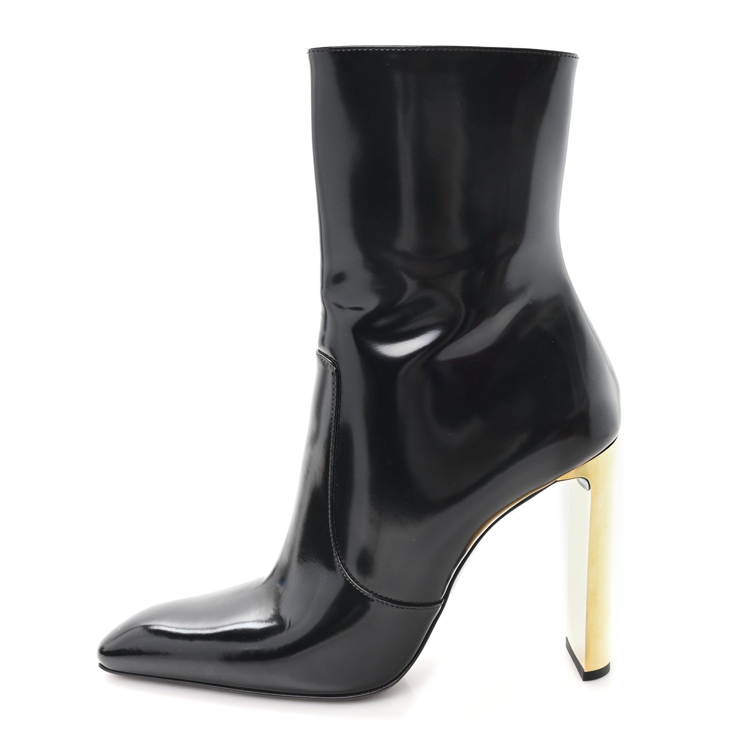 Saint Laurent Vitello Marilyn Auteuil 105 Ankle Zip Boots 40 Black