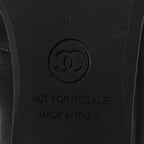 Chanel Stretch Lambskin Cap Toe CC Short Boots 36.5 Black