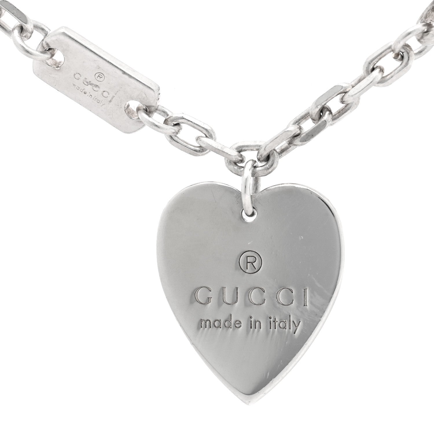 Gucci Sterling Silver Trademark Charm Bracelet