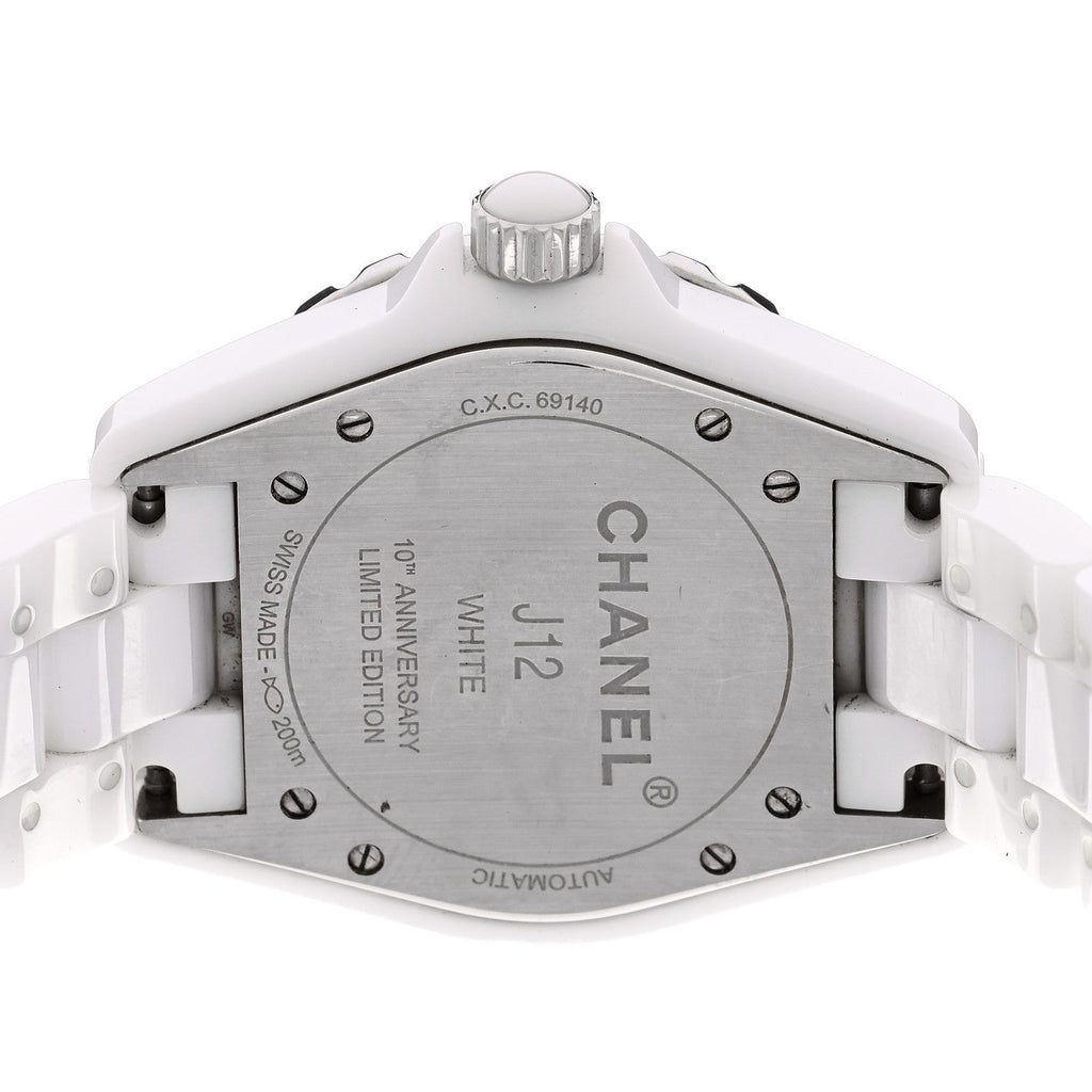 Chanel Stainless Steel Ceramic 38mm J12 Phantom Automatic Watch White
