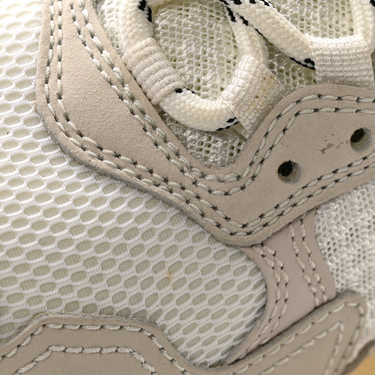 Balenciaga Fabric Mesh Clear Sole Womens Triple S Sneakers 36 Honeycomb White