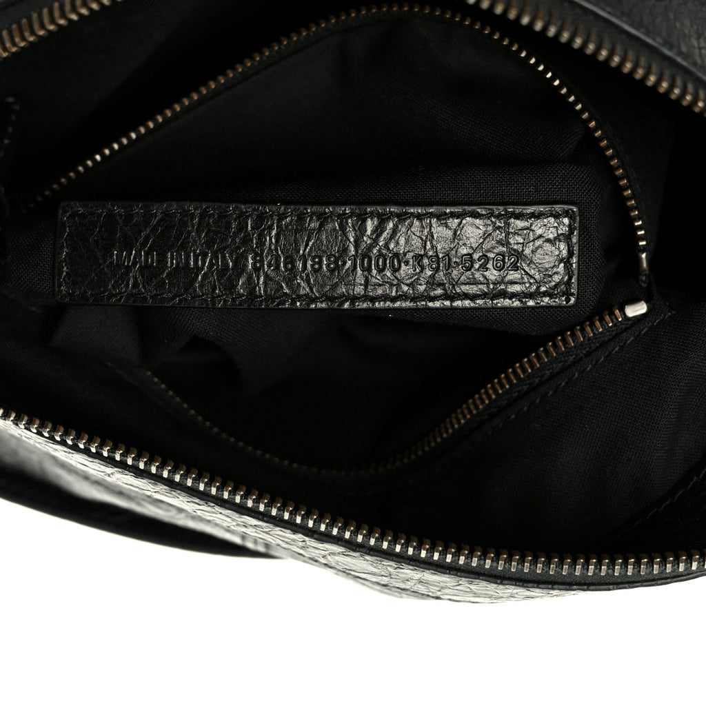 Balenciaga Agneau Arena Storico Classic Hardware Small Le City Moto Black