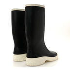 Chanel Caoutchouk CC High Boots 40 Black White