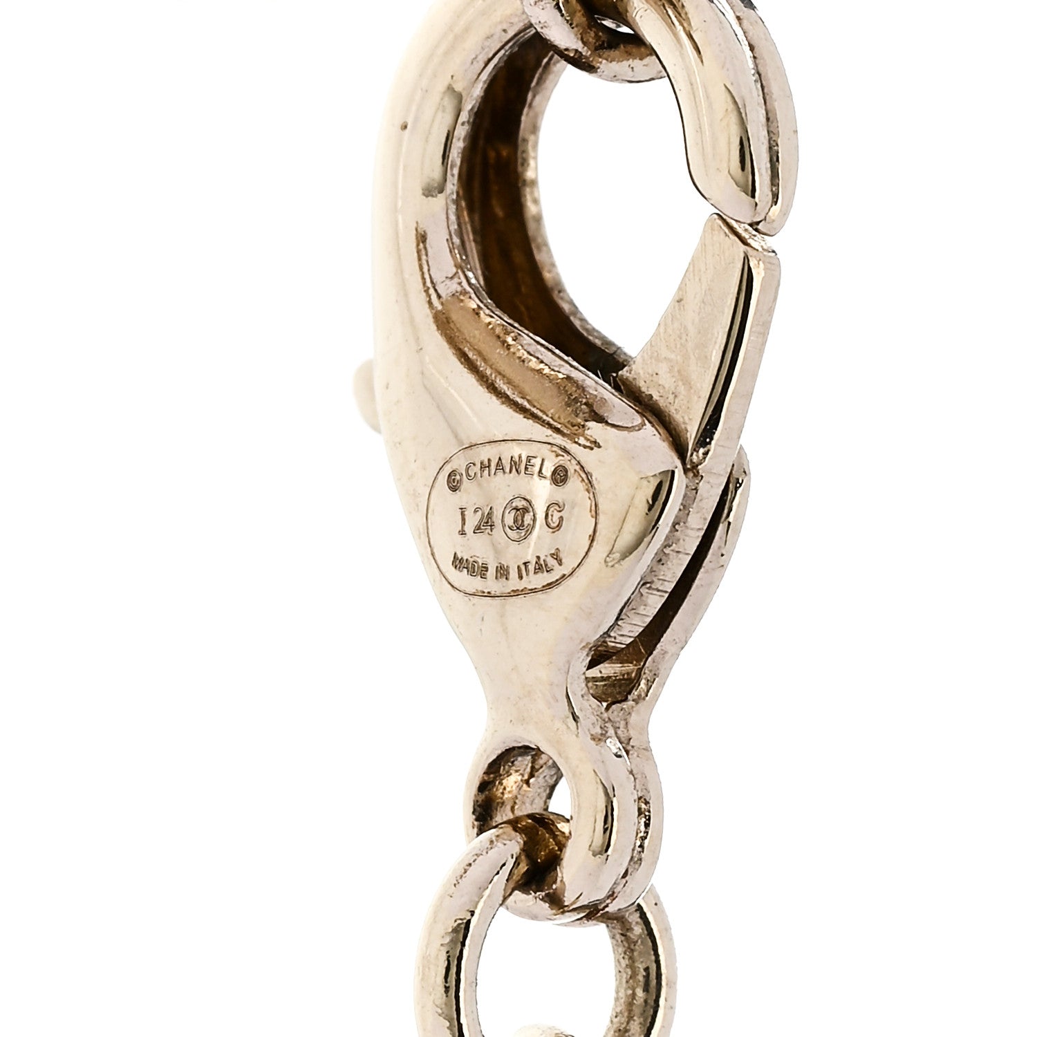 Chanel Baguette Crystal Logo CC Choker Necklace Gold