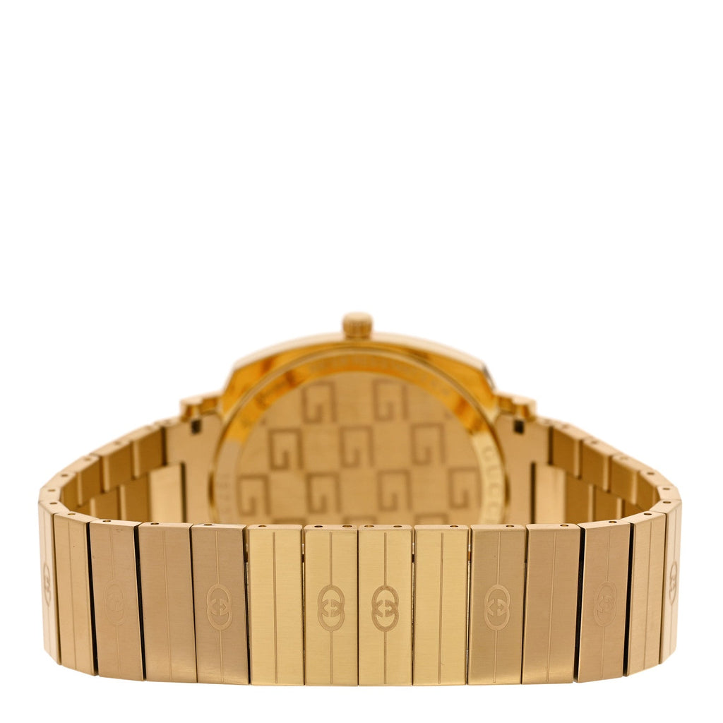 Gucci Stainless Steel 38mm Grip Quartz Watch Gold