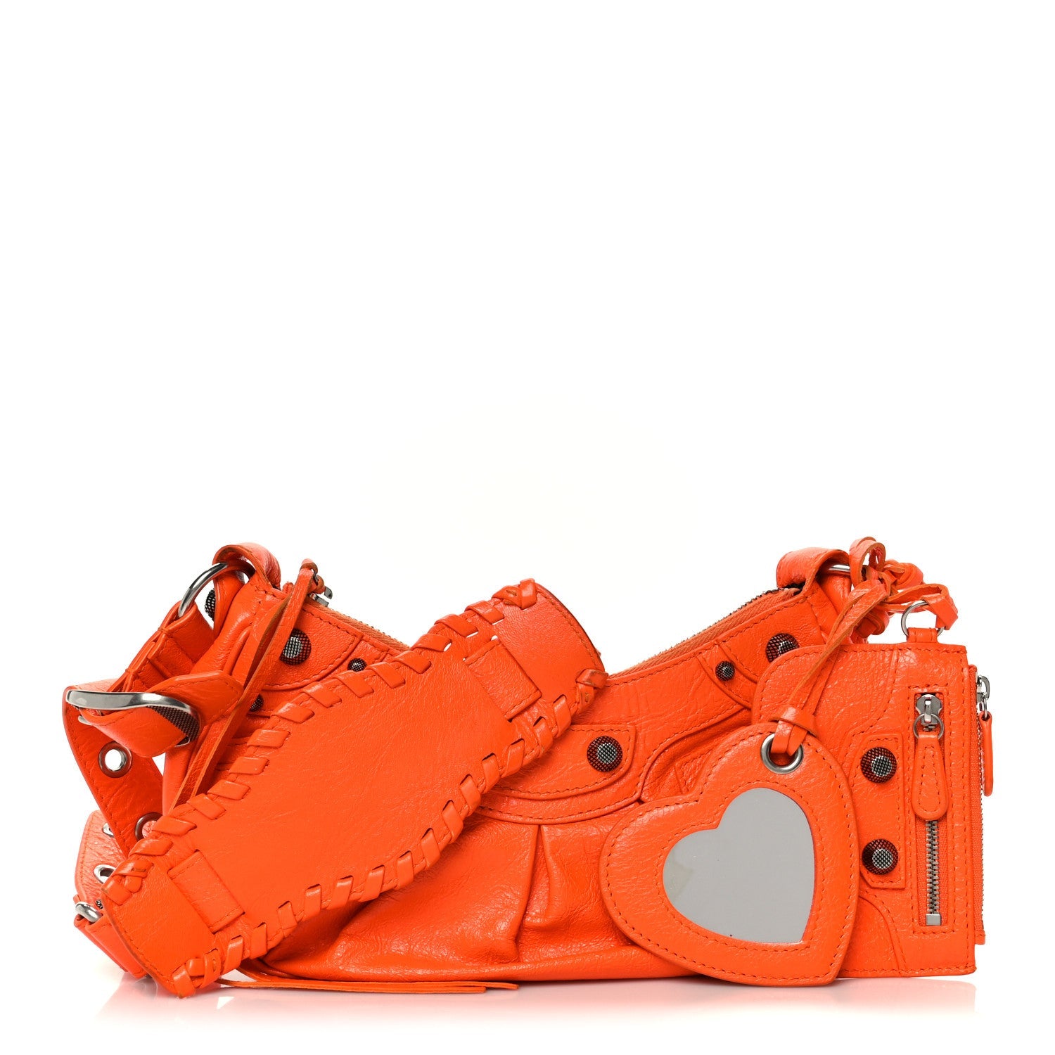 Balenciaga Agneau Arena Le Cagole Shoulder Bag XS Orange