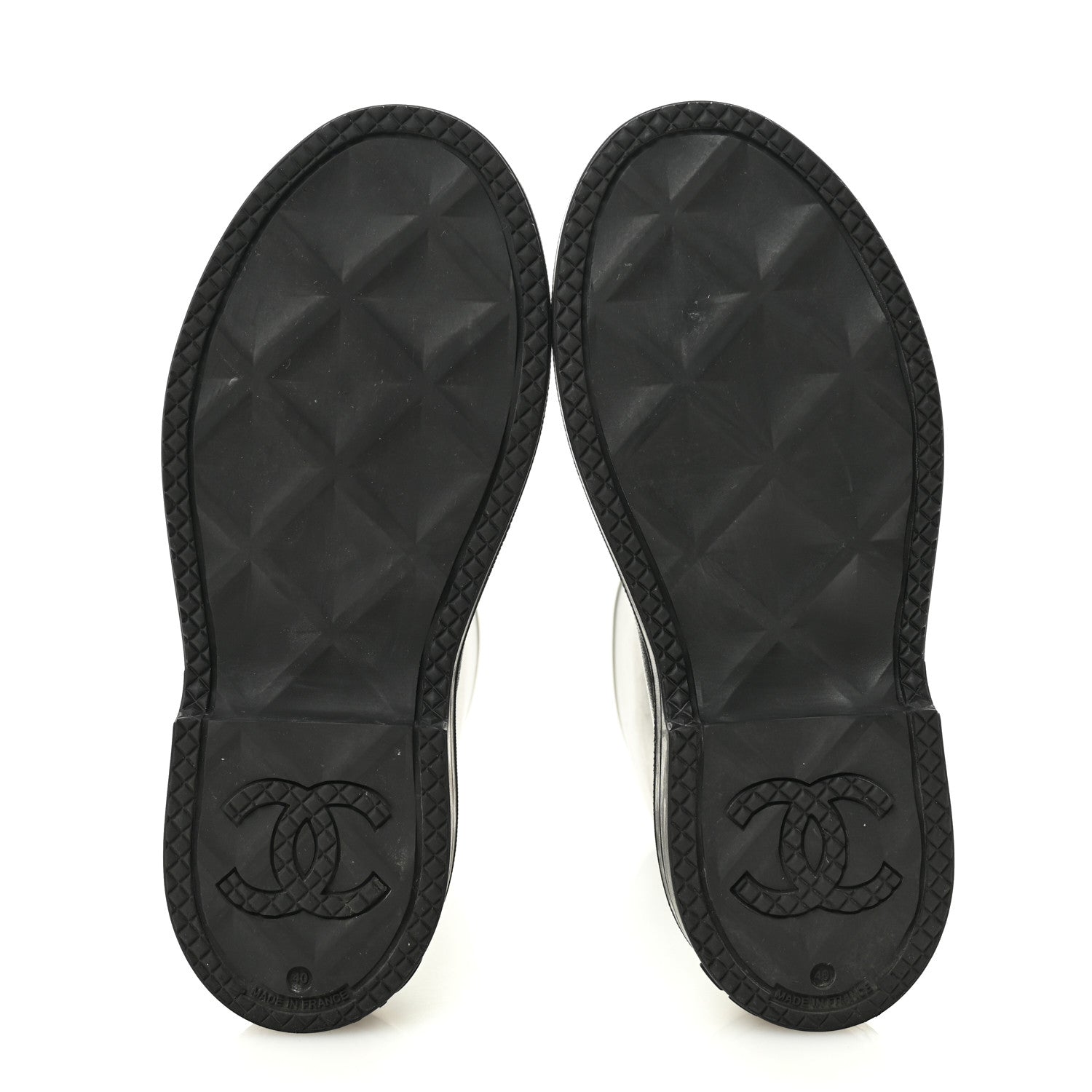 Chanel Caoutchouk CC High Boots 40 Black