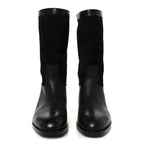 Chanel Suede Calfskin CC Short Boots 37.5 Black