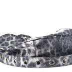 Balenciaga Metallic Agneau Arena Leopard Le Cagole Shoulder Bag XS Dark Grey