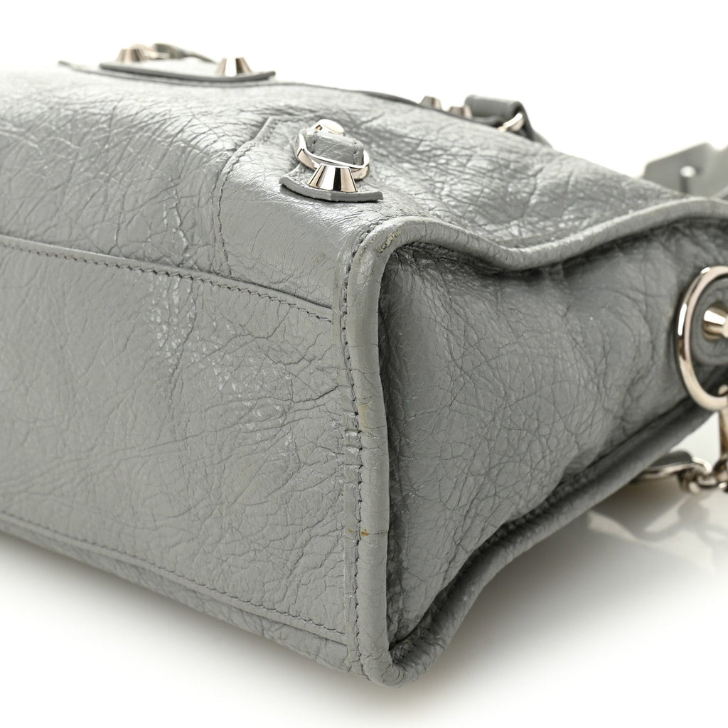 Balenciaga Agneau Classic Silver Hardware S City Gris Haussmannien